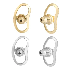 Earring Backs for Droopy Ears, JIACHARMED Locking Bullet Earring Backs Replacements for Studs Large Earring Backings4pcs Tight Earring Lifter Backers for Heavy Earrings,Mixed Color