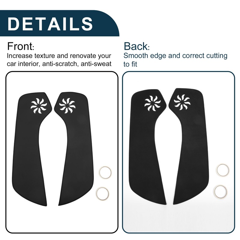 X AUTOHAUX Leather Car Door Anti Kick Pad Sticker for