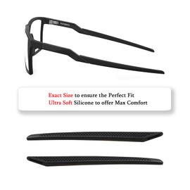TenDye Replacement Earsocks Temple Sleeve for Oakley Futurity OX8052 OX8186 Eyeglasses Frame, Black Rubber Ear Sleeves