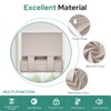 HOMEIDEAS 100% Linen Blackout Sidelight Curtains for Front Door, Side