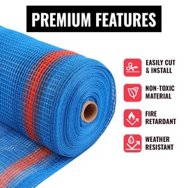 SEALTECH Heavy Duty Safety Debris Netting Rolls - Fire Retardant,1/4" Mesh roll, for Scaffold Enclosure, Visibility Barrier, for Construction & Agricultural Use. (Black-4 ft X 50 ft)