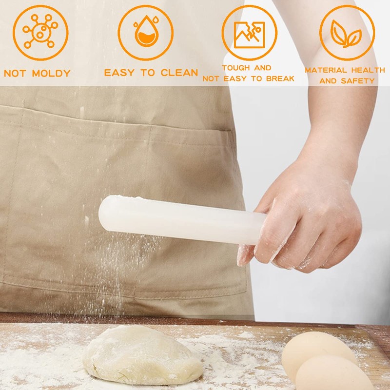 DOERDO Fondant Rolling Pin Non-Stick Dough Pastry Roller Baking Decorating