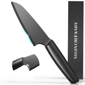 AILUROPODA Nylon Knife | Nylon Knife for Nonstick Pans | Nylon Knife Set for Cutting Fruits, Veggies and Bread Black