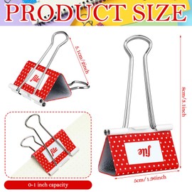 Feifeiya 5 Pcs Teacher Binder Clips 2 Inch Large Paper Clips for Teacher Supplies Office School Classroom Management Christmas Teacher Gifts