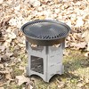Portable Stainless Steel Folding Wood Burning Stove Mini Cooker for
