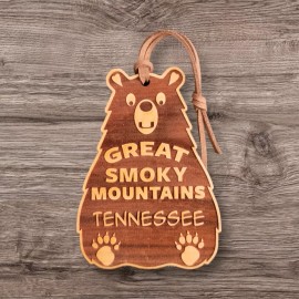 Destinations Decal Great Smoky Mountains National Park Christmas Ornament Tennessee Bear 3.75" TN