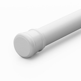 Zenna Home Tension Shower Curtain Rod, No Drill Adjustable Tension Curtain Rod for Bathroom, Rust Resistant, Easy Install Expandable Shower Curtain Rods, 36 to 60 Inches, White