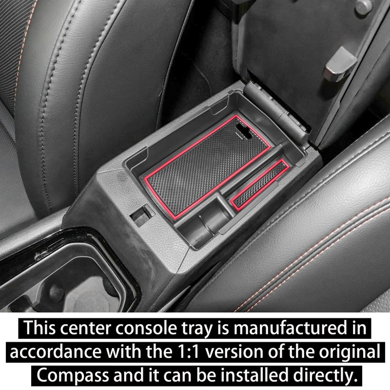 RUNROAD Center Console Organizer Tray Compatible with Jeep Compass 2022