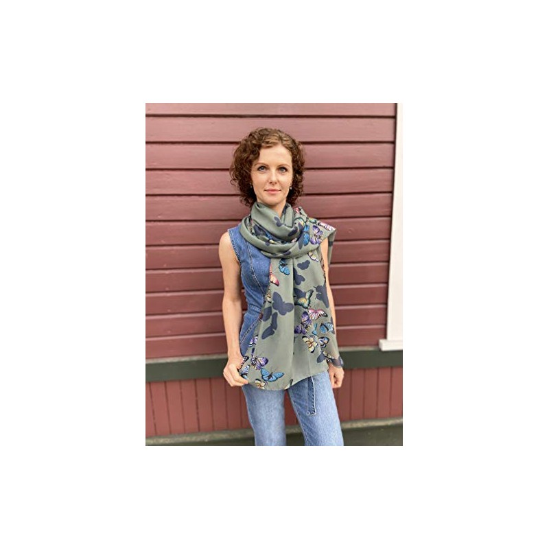 Anuschka Chiffon Scarf - 60 x 182 cm - Printed