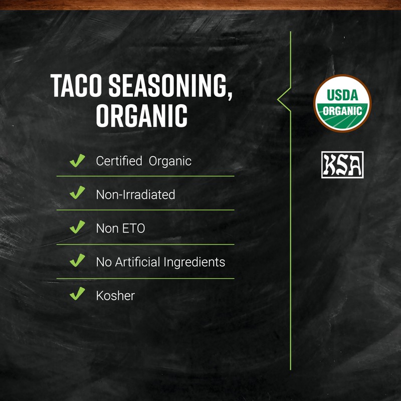Frontier Co-op Salt-Free Taco Seasoning, 1-Pound Bulk, Certified Organic, Mexican-Inspired
