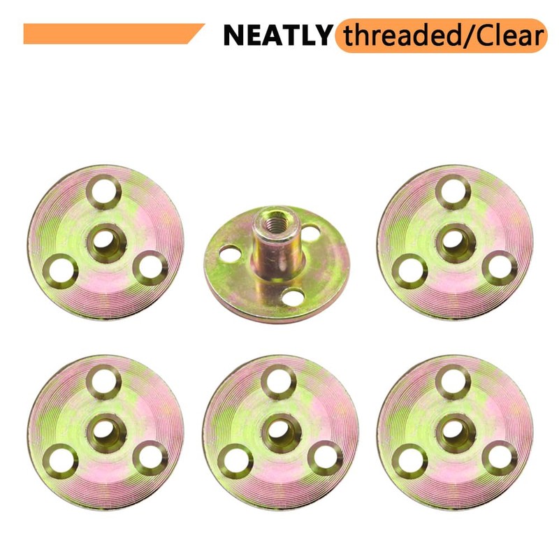 Hocansen Pack of 10 Flange Nuts T Nut M6 Brad