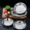UPKOCH 6 x Round Stainless Steel Serving Plates (7 Inches),