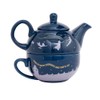 Half Moon Bay TFOR1DC07 Blue Ceramic Tea Set