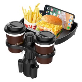 NOELAMOUR Car Cup Holder Drink Holder Extension Tray Smartphone Stand Drink Stand Car Supplies
