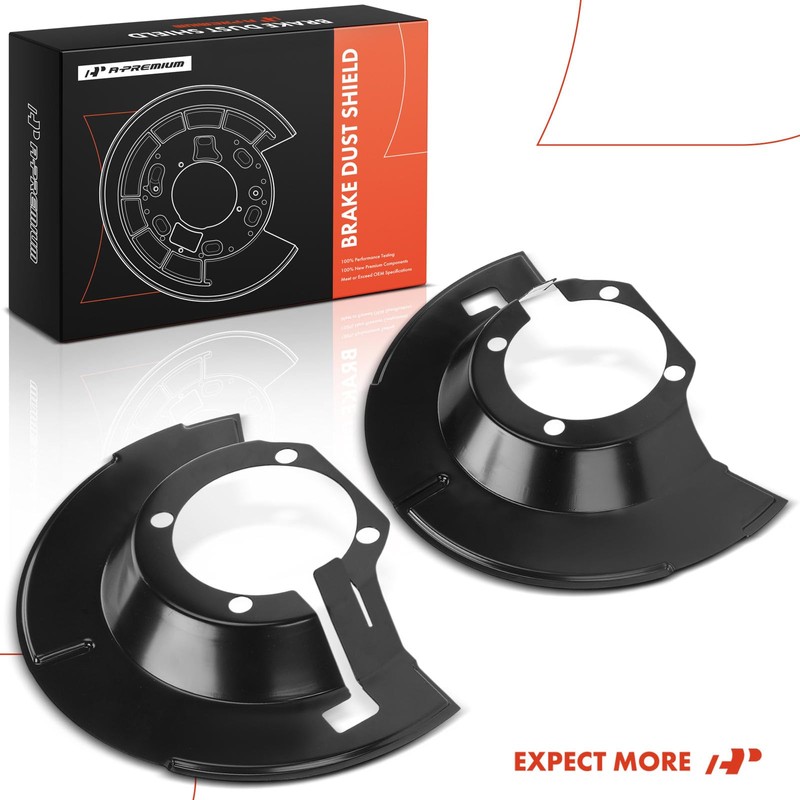 A-Premium Front Driver and Passenger Side Brake Dust Shields Compatible