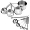 QWORK® 10-Piece Stainless Steel Measuring Cup and Spoon, Kitchen Measuring