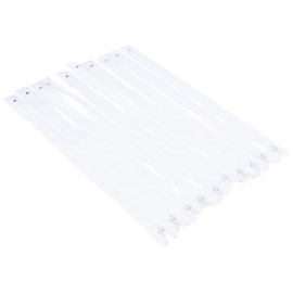 Trimz 35cm (~14inch) White one Way end Stop Zip with 4mm Teeth 10 Pcs, Polyester, 35 cm