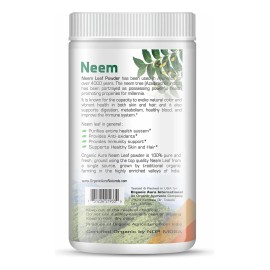 Organic Aura Polvo De Hoja De Neem Puro Orgánico 16oz