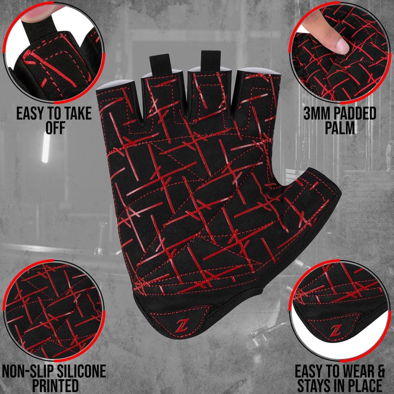 ZRIX Gym Gloves (USA-Flag, Medium)