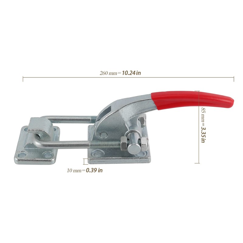 HEIHAK Heavy Duty Toggle Latch Clamp, 7716Lbs Capacity Adjustable Threaded