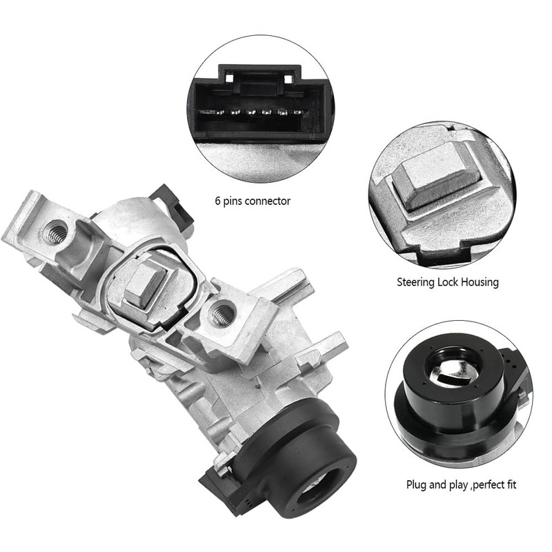 ATFOEEN 1K0905851B Ignition Switch Lock Cylinder with Key Compatible with