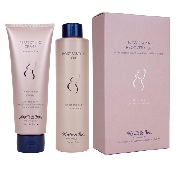 Noodle & Boo New Mama Skin Care and Recovery Kit - Perfecting Crème, Postpartum Oil - 4th Trimester, 11.8 fl. oz.