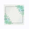 Tableclothsfactory 20 Pack | White and Green Floral Design Dinner