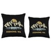 Redmond Washington Mountain Sunset Sunrise WA Throw Pillow