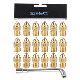 Creality Original Upgrade Ender 3 V2 Neo Nozzle, for Ender 3 Neo, Ender 3 V2 Neo, Ender 3 Max Neo, Ender 3 S1 Series, 8PCS 0.4mm Nozzles, 2PCS 0.3/0.5/0.6/0.8/1.0mm Nozzles, 1PCS Nozzle Wrench