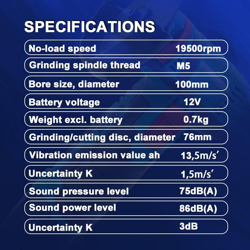 12V Mini Angle Grinder, 1 Set Multi-purpose Rechargeable Grinding Tool,