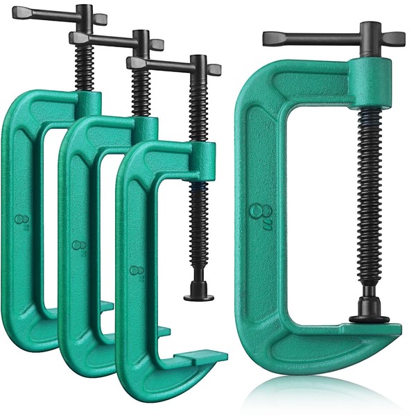 4 Pcs C Clamp Set 8 Inch Heavy Duty G-Clamps