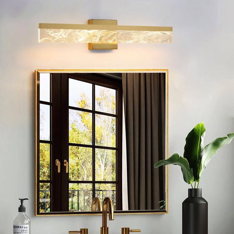 AIJIASI Gold Vanity Light - 24 Inch Modern Bathroom Light