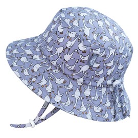 JAN & JUL Sun Protection Bucket Hat for Baby Toddler with Strap (M: 6-24 Months, Goose)