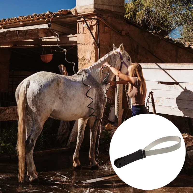 MEISH Horse Hair Brush Dual-Sided Shedding Blade Stainless Steel Shedder
