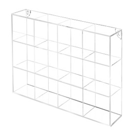 MyGift Wall Mounted Clear Acrylic Collectible Display Case with 12 Compartments, Mini Toys, Crystals and Stone Showcase Shadow Box Shelf