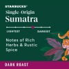 Starbucks Coffee Sumatra Whole Bean Coffee 12 oz Bag, Dark