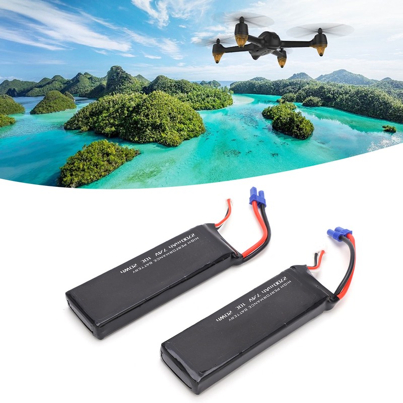 2pcs/lot Lipo Battery 7.4V 2700mAh for Hubsan H501 RC Quadcopter