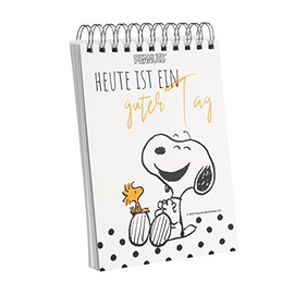 United Labels The Peanuts Notizblock Snoopy – Heute ist ein guter Tag perforiert gepunktet 100 Blatt Ringblock