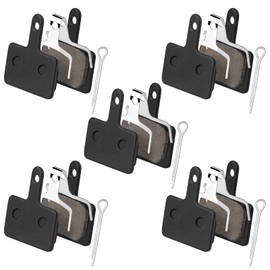Weysoo Bicycle Brake Pads, 5 Pairs Brake Pads, Disc Brake for Shimano, Good Wear-Resistant Brake Effect, Bicycle Disc Brake Pads, Resin (Universal, Black)