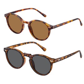 STGATN Small Polarized Womens Sunglasses - Retro Round Frame UV400 Protection Lightweight Sun Glasses ST5115