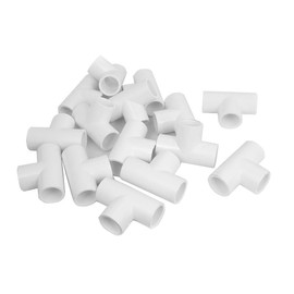Sourcingmap 20mm Three Way PPR Pipe Fitting Tee Connector Adapter White 15 Pcs