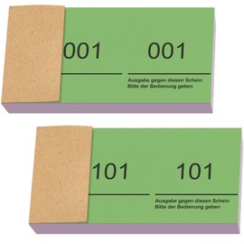 Nezyo Double Number Blocks 1-200 Raffle Tickets with Numbers Number Blocks Number Blocks 10 cm x 5 cm for Wardrobe Raffle Number Pad Events Parties Fairs Lotteries and Treats (Green)