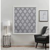 Exclusive Home Marseilles Damask 100% Blackout Roman Shade, 34"x64", Grey