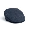 Hanna Hats Vintage Wool Tweed Irish Flat Cap, Blue herringbone
