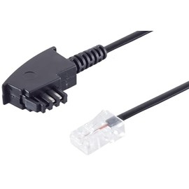 1 x 1 m TAE-F to RJ45 Plug (A-4 B-5) Telephone Cable Connection Cable Router VDSL DSL Modem