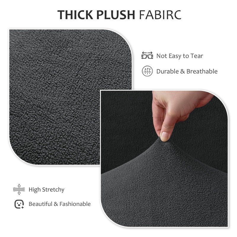 NICEEC Plush Chair Covers for Dining Chairs Covers Set of