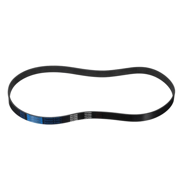 sourcing map 6K472/6PK1200 Serpentine Belt 6 Ribs 1200mm Length x