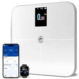 Premium Smart Digital Body Weight Scale FSA or HSA elegible - 4 Electrodes – 25+Metrics -Rechargeable- WiFi & Bluetooth - Full Body Analysis -Track Body Fat, Muscle Mass, Fat Percentage, Sleek Design