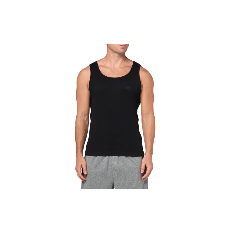 BOSS, 3-Pack Rib Classic Tank Top, Outer Space Black, L