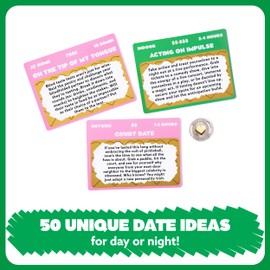 Date Night Scratch-Off Cards by Relatable, Unique Date Night Ideas for Couples, Fun Gift for Couples Stocking Stuffers, Includes Coin and 50 Scratch-Off Cards, for Ages 17+